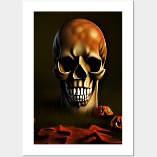 Gothic skull artwork Posters and Art